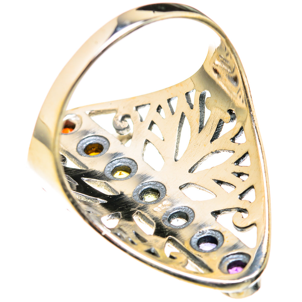 Multi-Stone Rainbow Chakra Rings handcrafted by Ana Silver Co - RING127224 - Photo 3