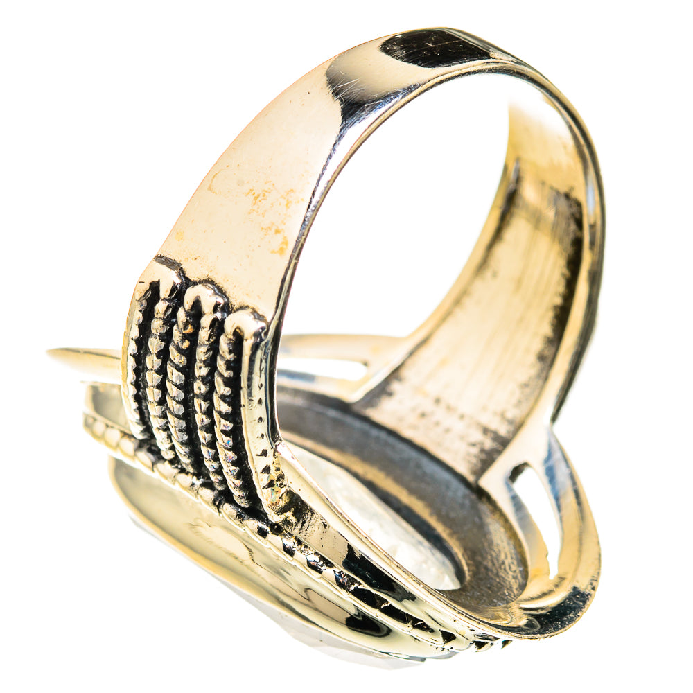 Rainbow Moonstone Rings handcrafted by Ana Silver Co - RING127246 - Photo 3