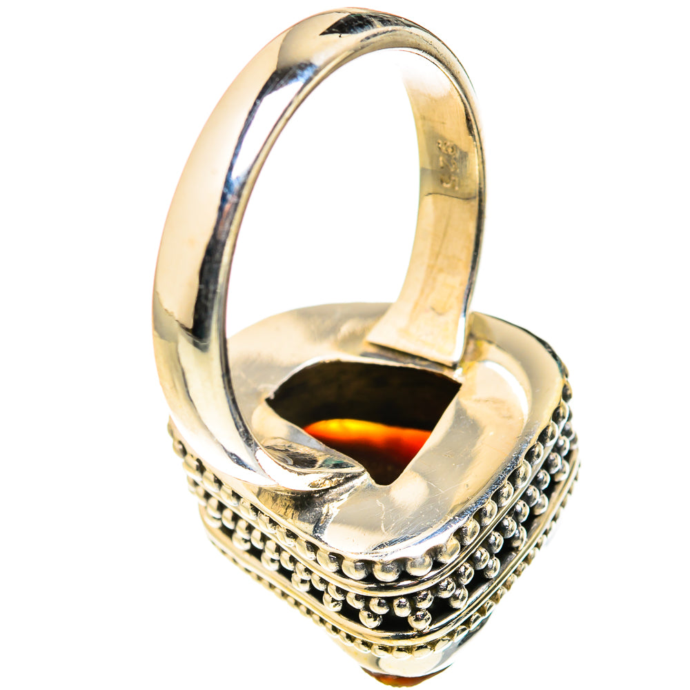 Mexican Fire Agate Rings handcrafted by Ana Silver Co - RING127261 - Photo 3