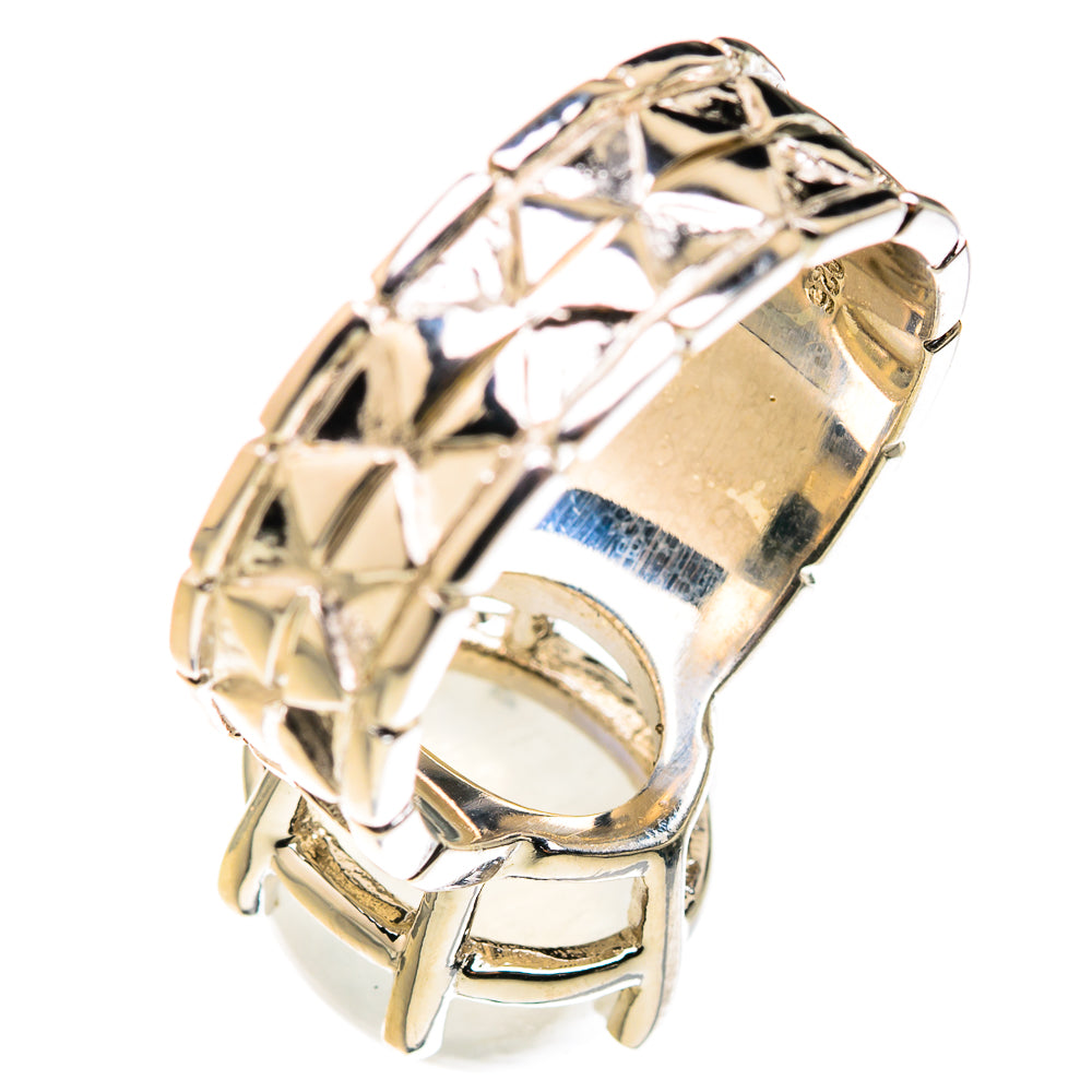 Rainbow Moonstone Rings handcrafted by Ana Silver Co - RING127266 - Photo 3