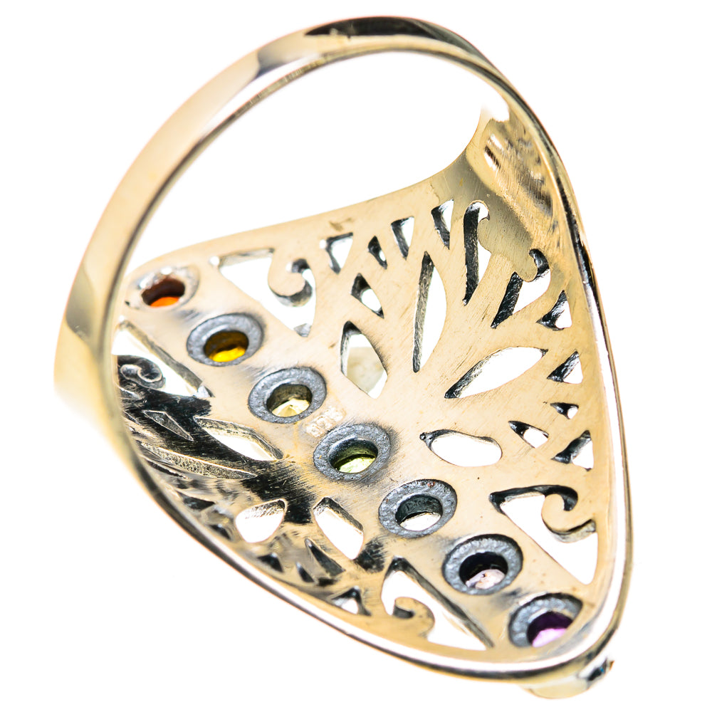 Multi-Stone Rainbow Chakra Rings handcrafted by Ana Silver Co - RING127285 - Photo 3