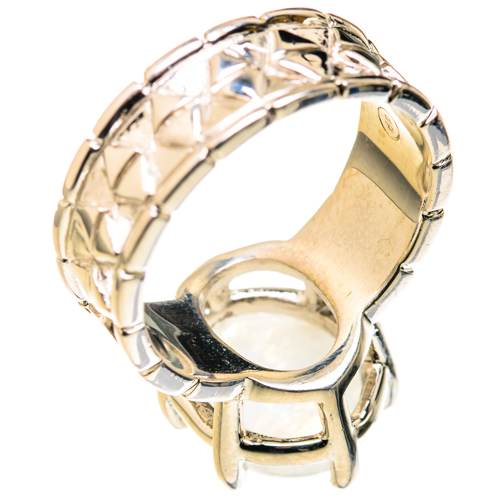 Rainbow Moonstone Rings handcrafted by Ana Silver Co - RING127303 - Photo 3