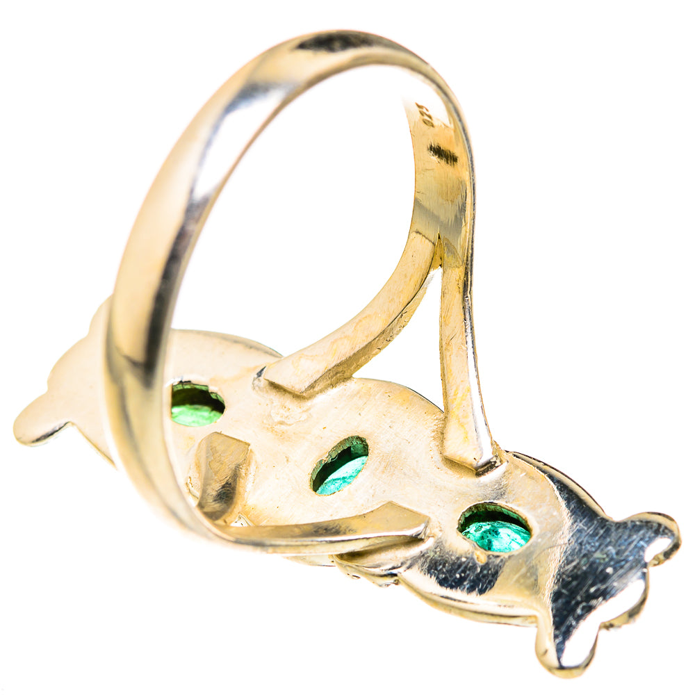 Zambian Emerald Rings handcrafted by Ana Silver Co - RING127368 - Photo 3