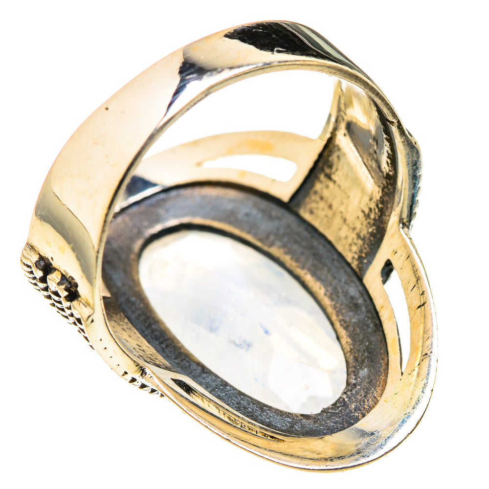 Rainbow Moonstone Rings handcrafted by Ana Silver Co - RING127406 - Photo 3