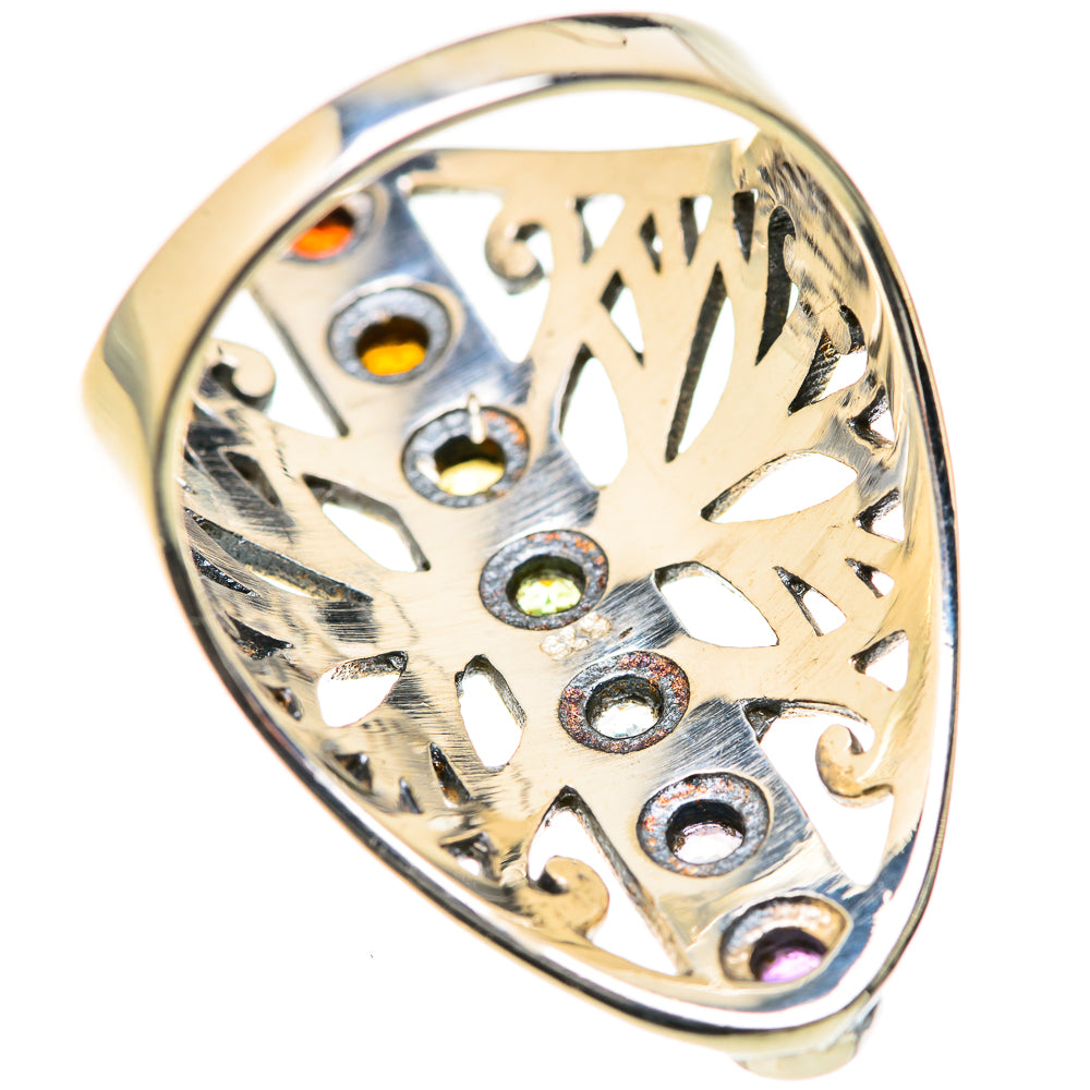 Multi-Stone Rainbow Chakra Rings handcrafted by Ana Silver Co - RING127620 - Photo 3