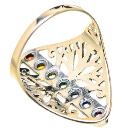 Multi-Stone Rainbow Chakra Rings handcrafted by Ana Silver Co - RING127651 - Photo 3