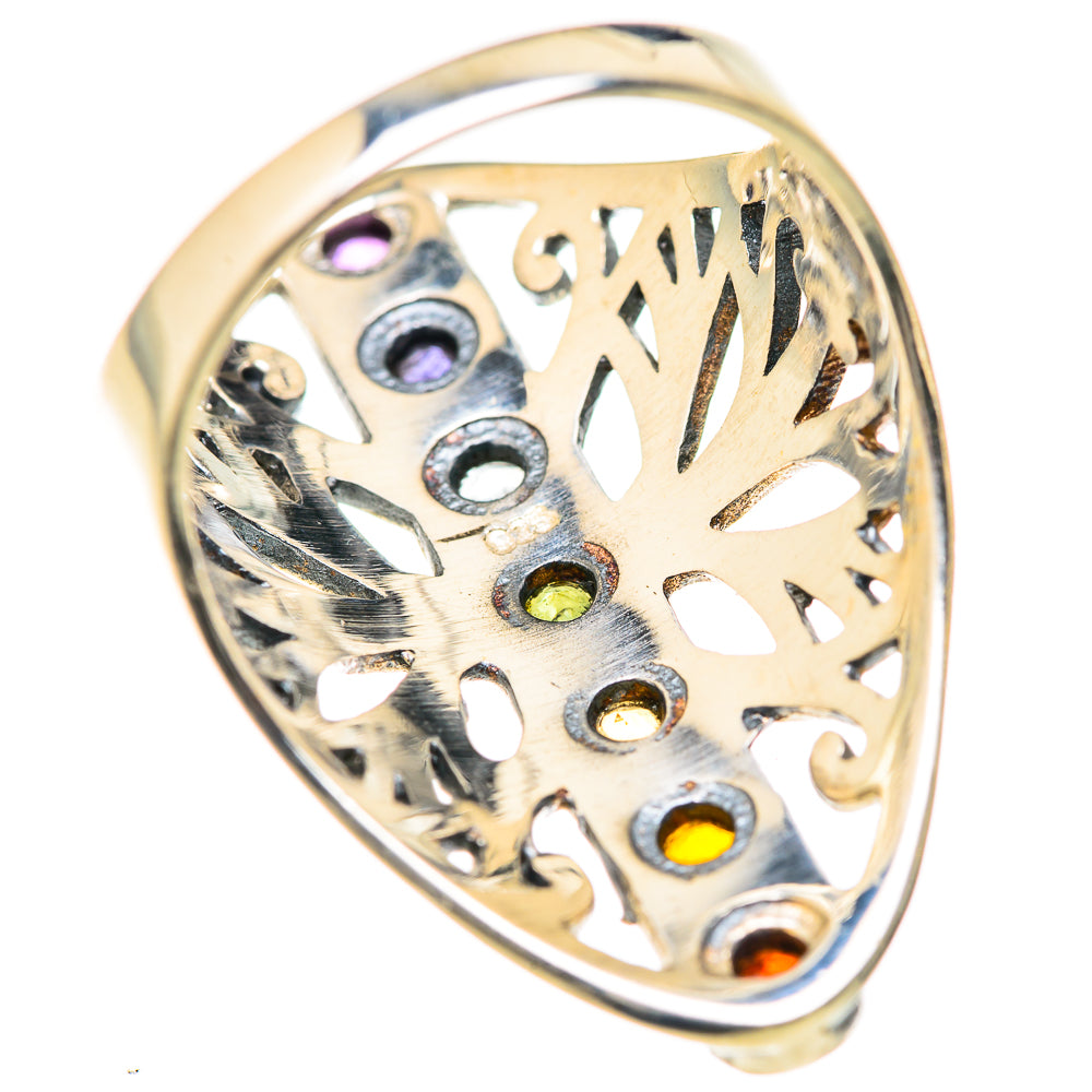 Multi-Stone Rainbow Chakra Rings handcrafted by Ana Silver Co - RING127715 - Photo 3