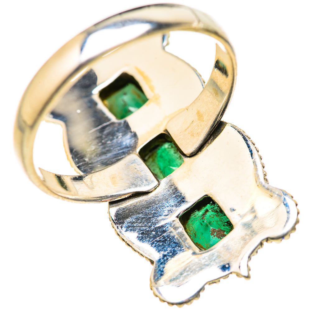 Zambian Emerald Rings handcrafted by Ana Silver Co - RING127763 - Photo 3