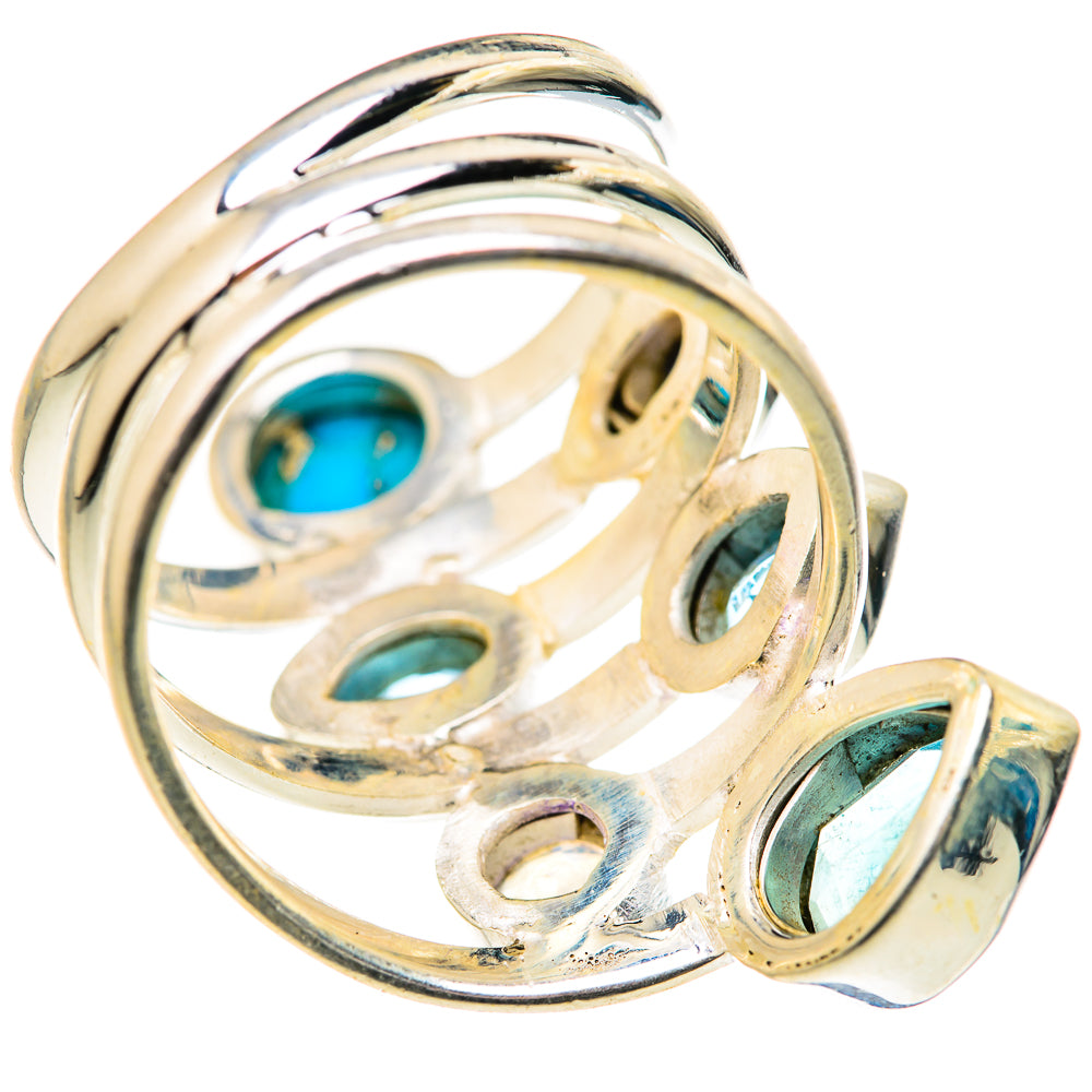 Blue Copper Composite Turquoise Rings handcrafted by Ana Silver Co - RING127794 - Photo 3