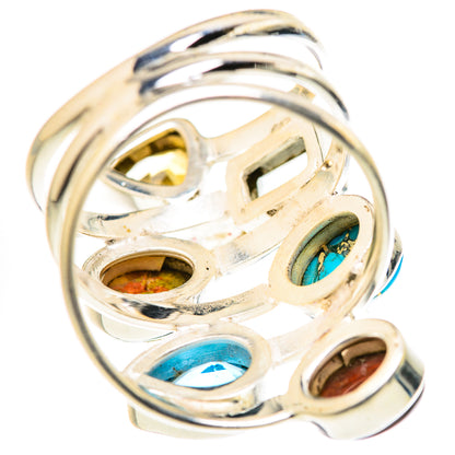 Blue Copper Composite Turquoise Rings handcrafted by Ana Silver Co - RING127805 - Photo 3