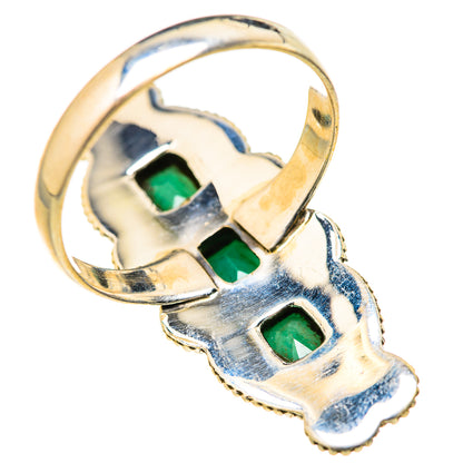 Zambian Emerald Rings handcrafted by Ana Silver Co - RING127806 - Photo 3