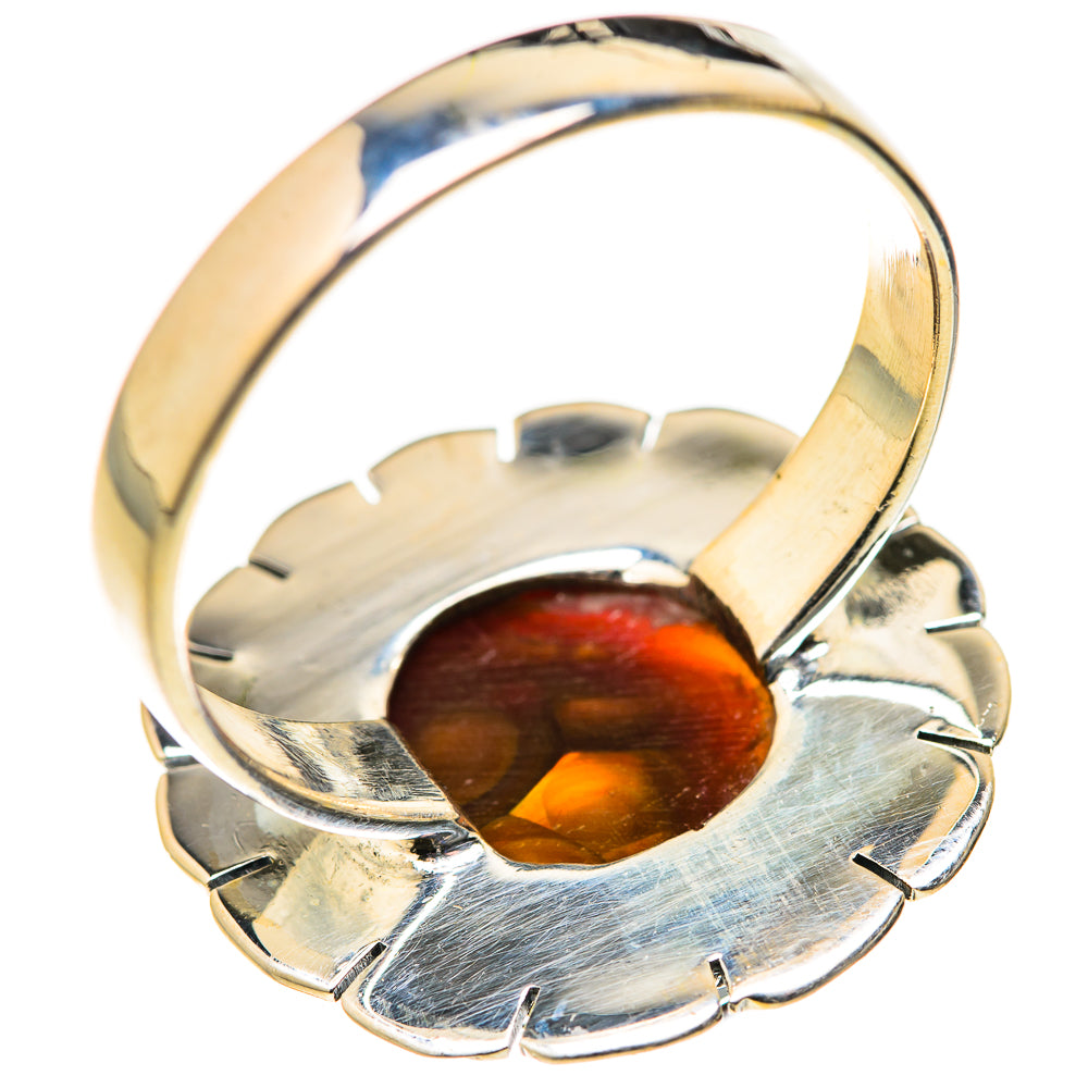 Mexican Fire Agate Rings handcrafted by Ana Silver Co - RING127845 - Photo 3