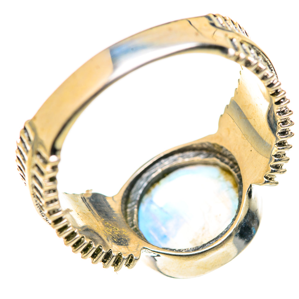Rainbow Moonstone Rings handcrafted by Ana Silver Co - RING127932 - Photo 3