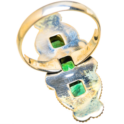 Zambian Emerald Rings handcrafted by Ana Silver Co - RING127973 - Photo 3