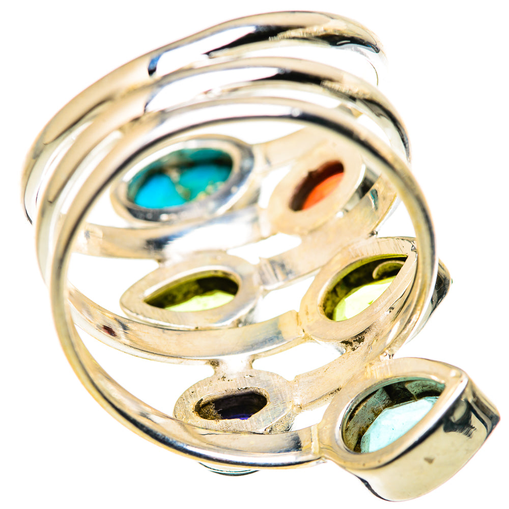 Blue Copper Composite Turquoise Rings handcrafted by Ana Silver Co - RING127999 - Photo 3