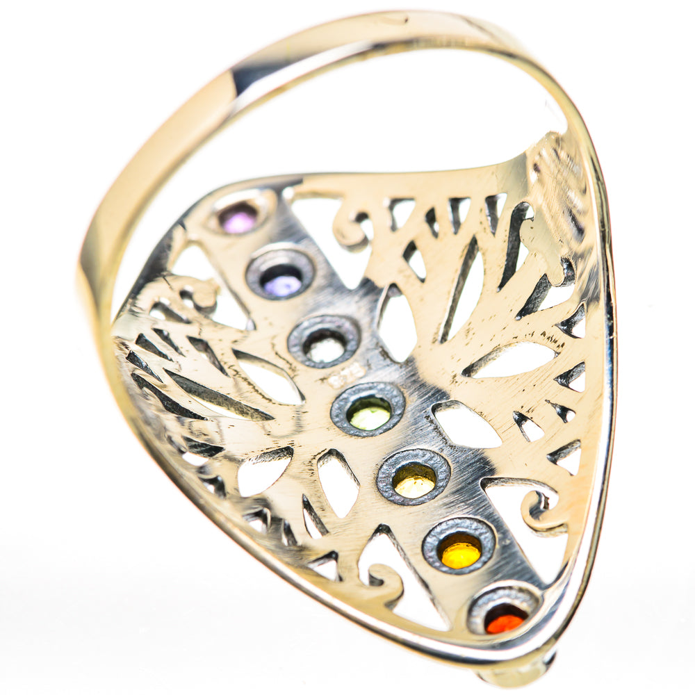 Multi-Stone Rainbow Chakra Rings handcrafted by Ana Silver Co - RING128030 - Photo 3