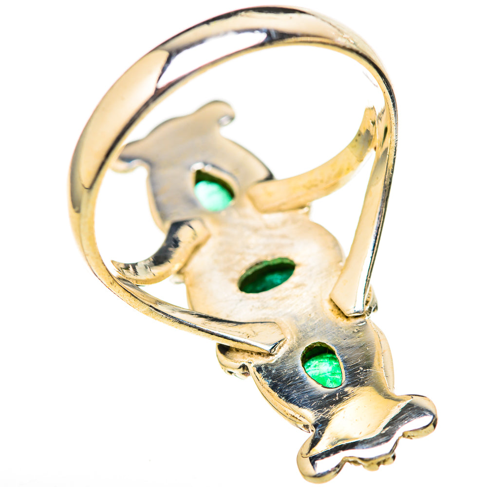 Zambian Emerald Rings handcrafted by Ana Silver Co - RING128046 - Photo 3
