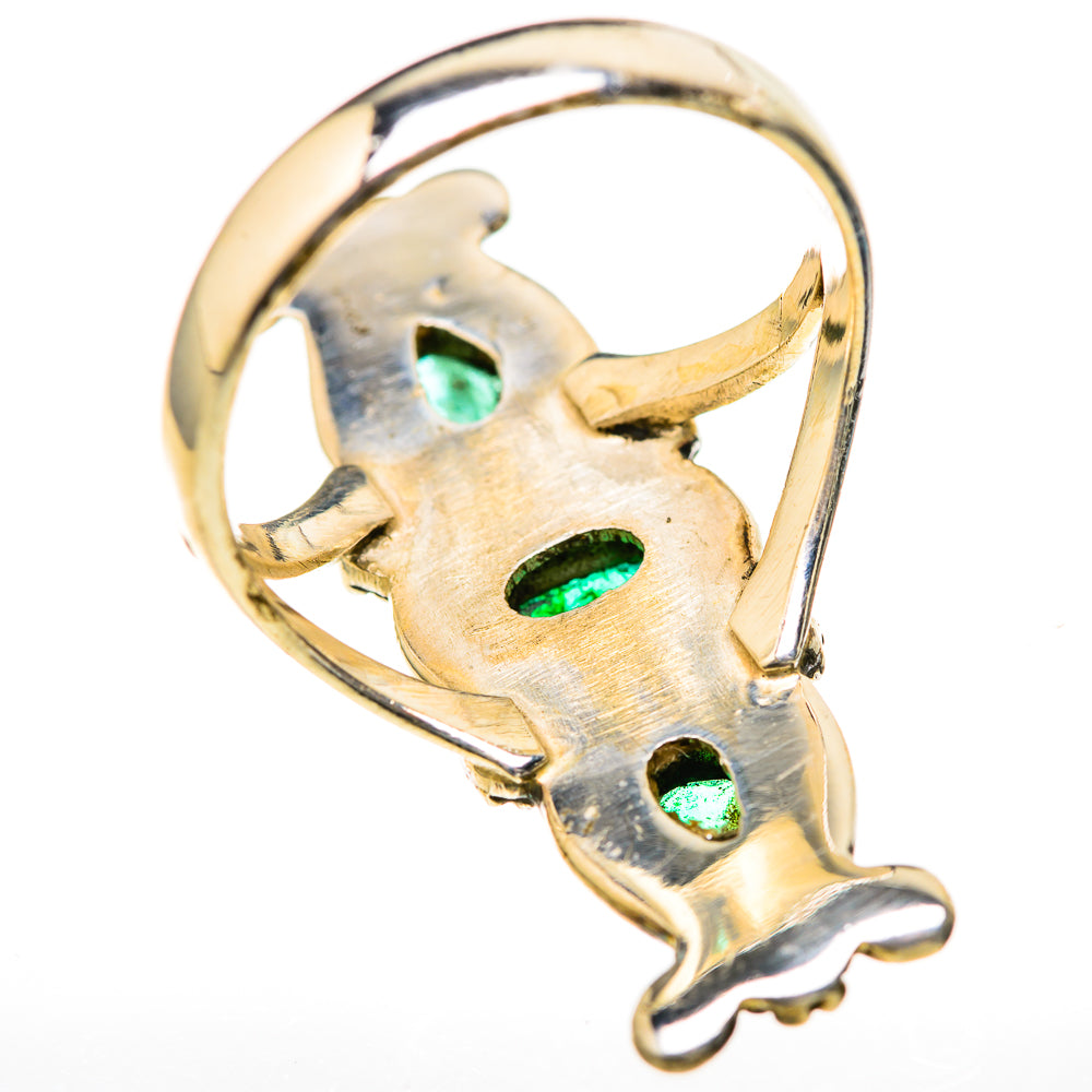 Zambian Emerald Rings handcrafted by Ana Silver Co - RING128075 - Photo 3