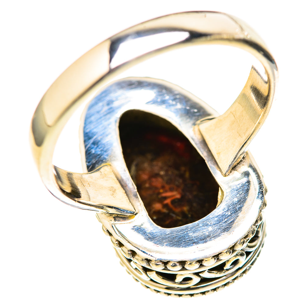 Mexican Fire Agate Rings handcrafted by Ana Silver Co - RING128080 - Photo 3
