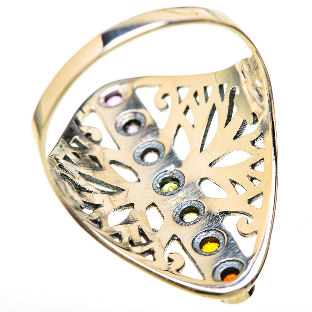 Multi-Stone Rainbow Chakra Rings handcrafted by Ana Silver Co - RING128085 - Photo 3