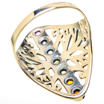 Multi-Stone Rainbow Chakra Rings handcrafted by Ana Silver Co - RING128085 - Photo 3