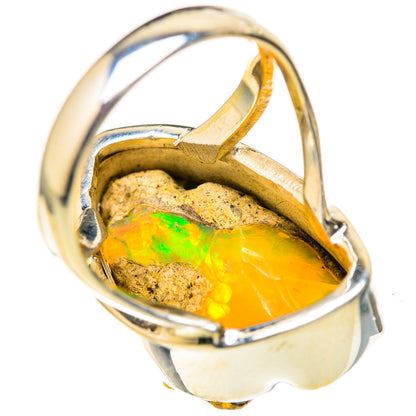 Ethiopian Opal Rings handcrafted by Ana Silver Co - RING128091 - Photo 3