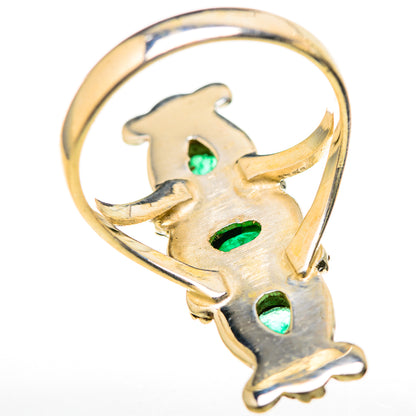 Zambian Emerald Rings handcrafted by Ana Silver Co - RING128101 - Photo 3