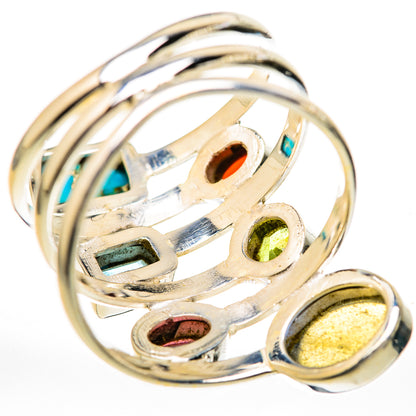 Blue Copper Composite Turquoise Rings handcrafted by Ana Silver Co - RING128162 - Photo 3