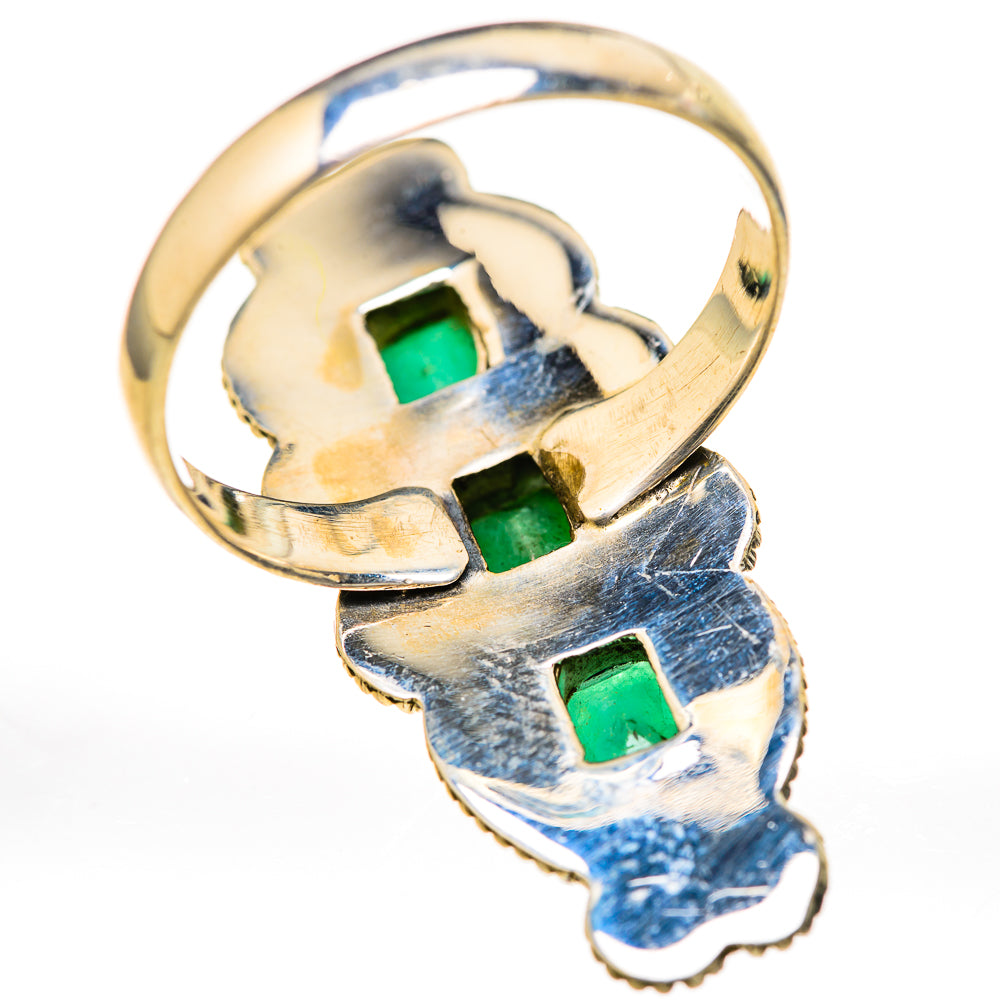 Zambian Emerald Rings handcrafted by Ana Silver Co - RING128171 - Photo 3