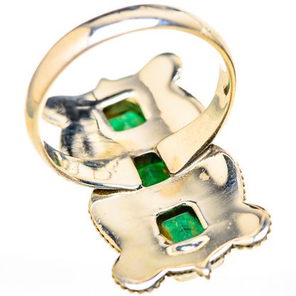 Zambian Emerald Rings handcrafted by Ana Silver Co - RING128172 - Photo 3