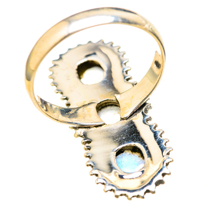 Rainbow Moonstone Rings handcrafted by Ana Silver Co - RING128178 - Photo 3