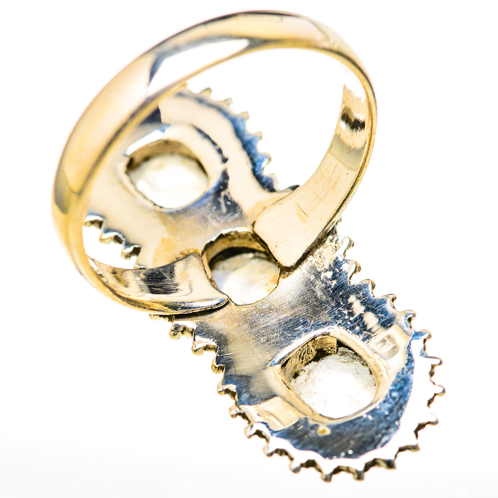 Rainbow Moonstone Rings handcrafted by Ana Silver Co - RING128201 - Photo 3