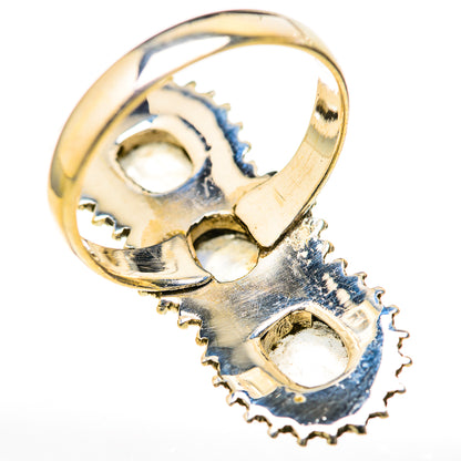 Rainbow Moonstone Rings handcrafted by Ana Silver Co - RING128201 - Photo 3