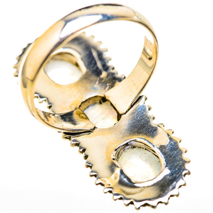 Rainbow Moonstone Rings handcrafted by Ana Silver Co - RING128209 - Photo 3