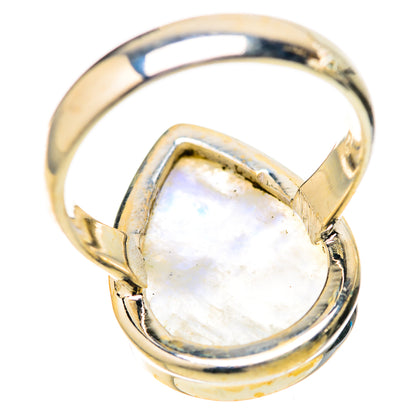 Rainbow Moonstone Rings handcrafted by Ana Silver Co - RING128323 - Photo 3