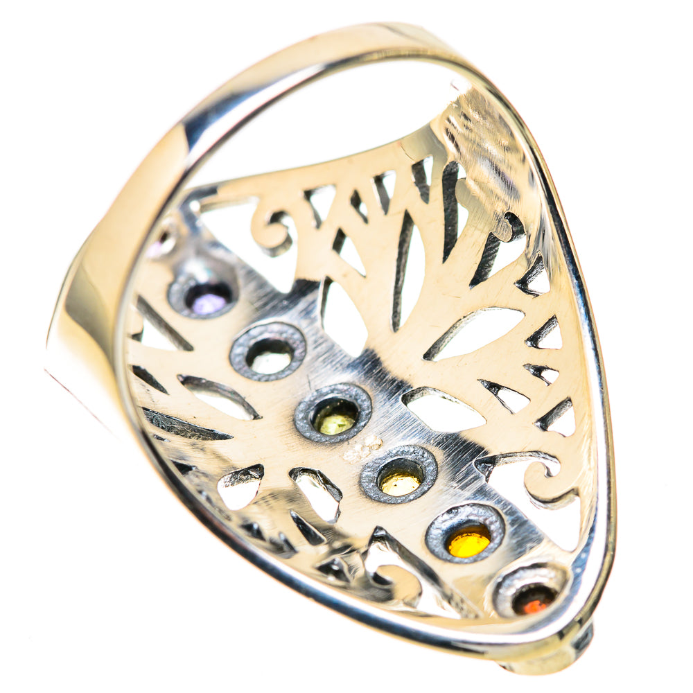Multi-Stone Rainbow Chakra Rings handcrafted by Ana Silver Co - RING128326 - Photo 3