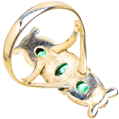Zambian Emerald Rings handcrafted by Ana Silver Co - RING128342 - Photo 3