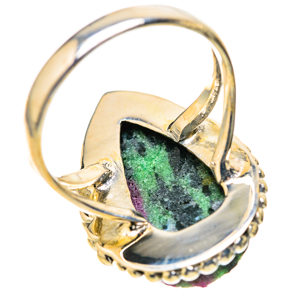 Ruby Zoisite Rings handcrafted by Ana Silver Co - RING128369 - Photo 3