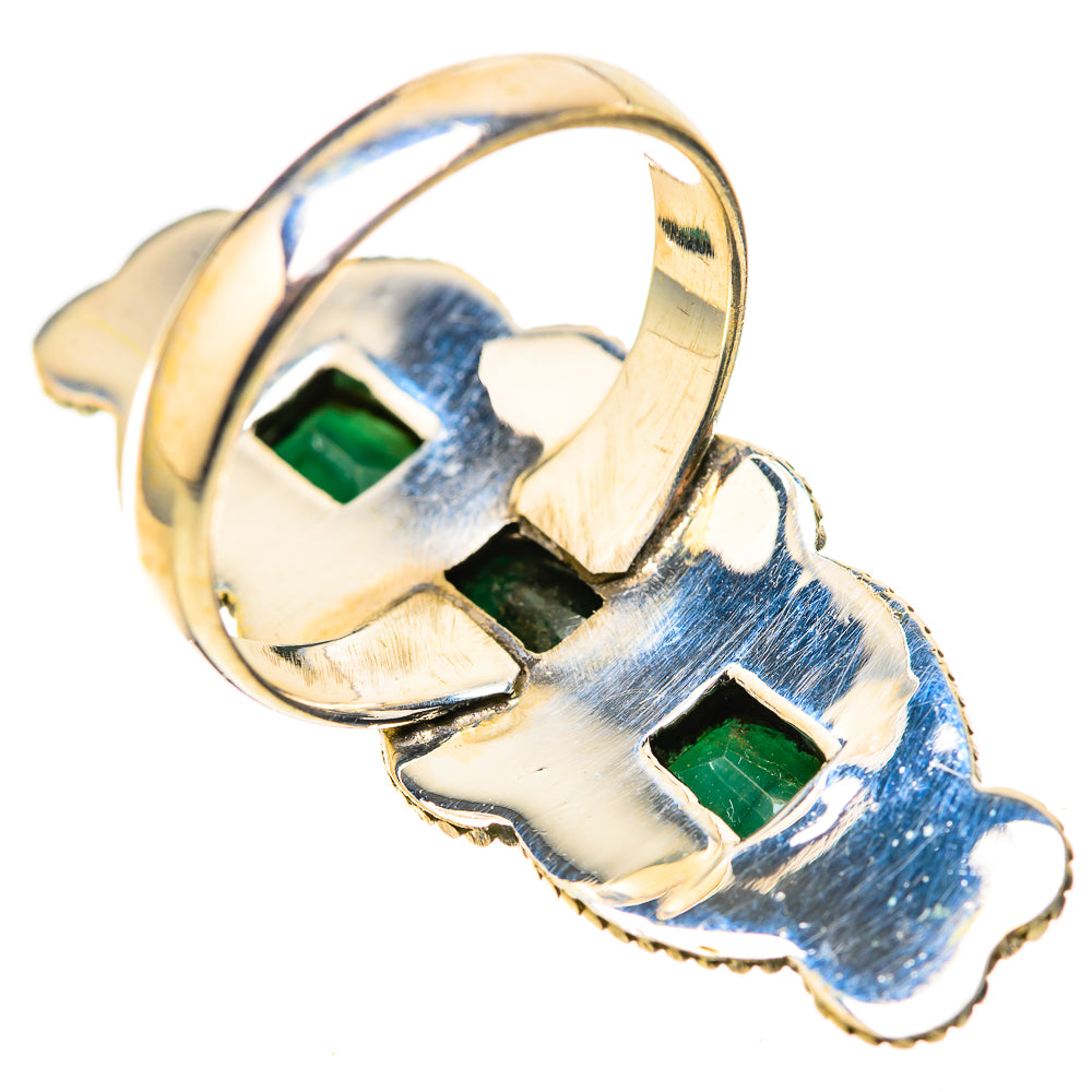 Zambian Emerald Rings handcrafted by Ana Silver Co - RING128411 - Photo 3