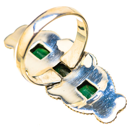 Zambian Emerald Rings handcrafted by Ana Silver Co - RING128411 - Photo 3