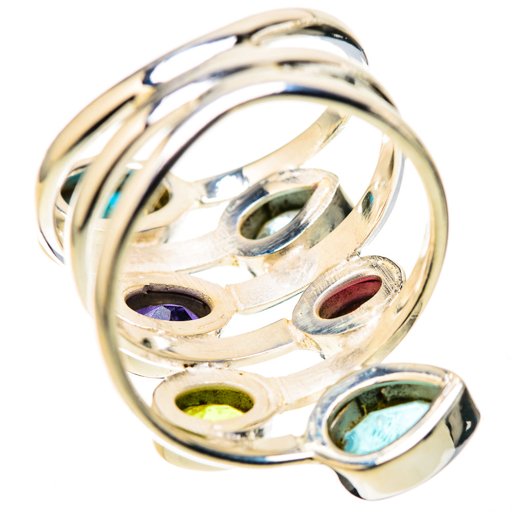 Blue Copper Composite Turquoise Rings handcrafted by Ana Silver Co - RING128415 - Photo 3