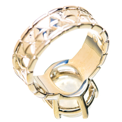 Rainbow Moonstone Rings handcrafted by Ana Silver Co - RING128467 - Photo 3