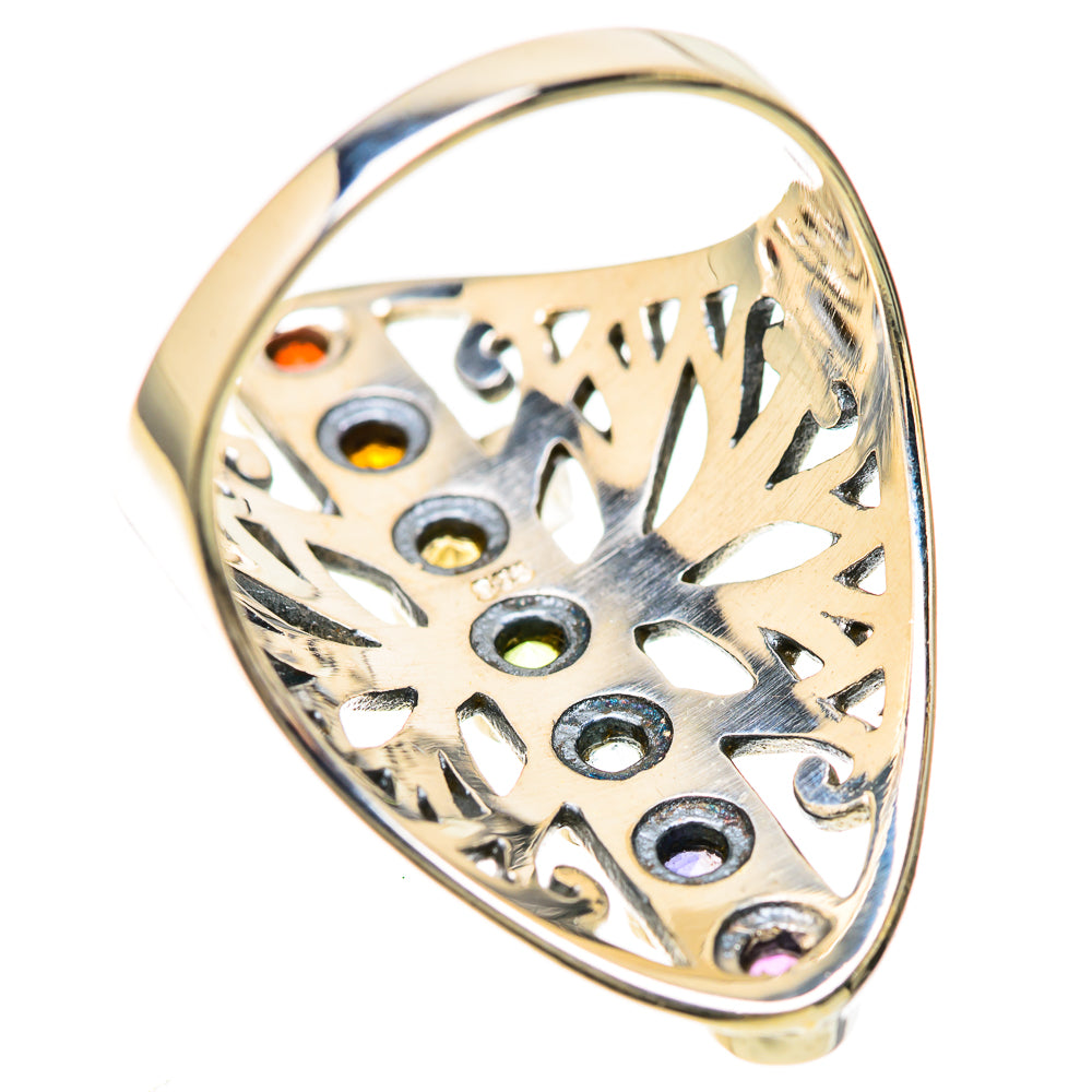 Multi-Stone Rainbow Chakra Rings handcrafted by Ana Silver Co - RING128493 - Photo 3