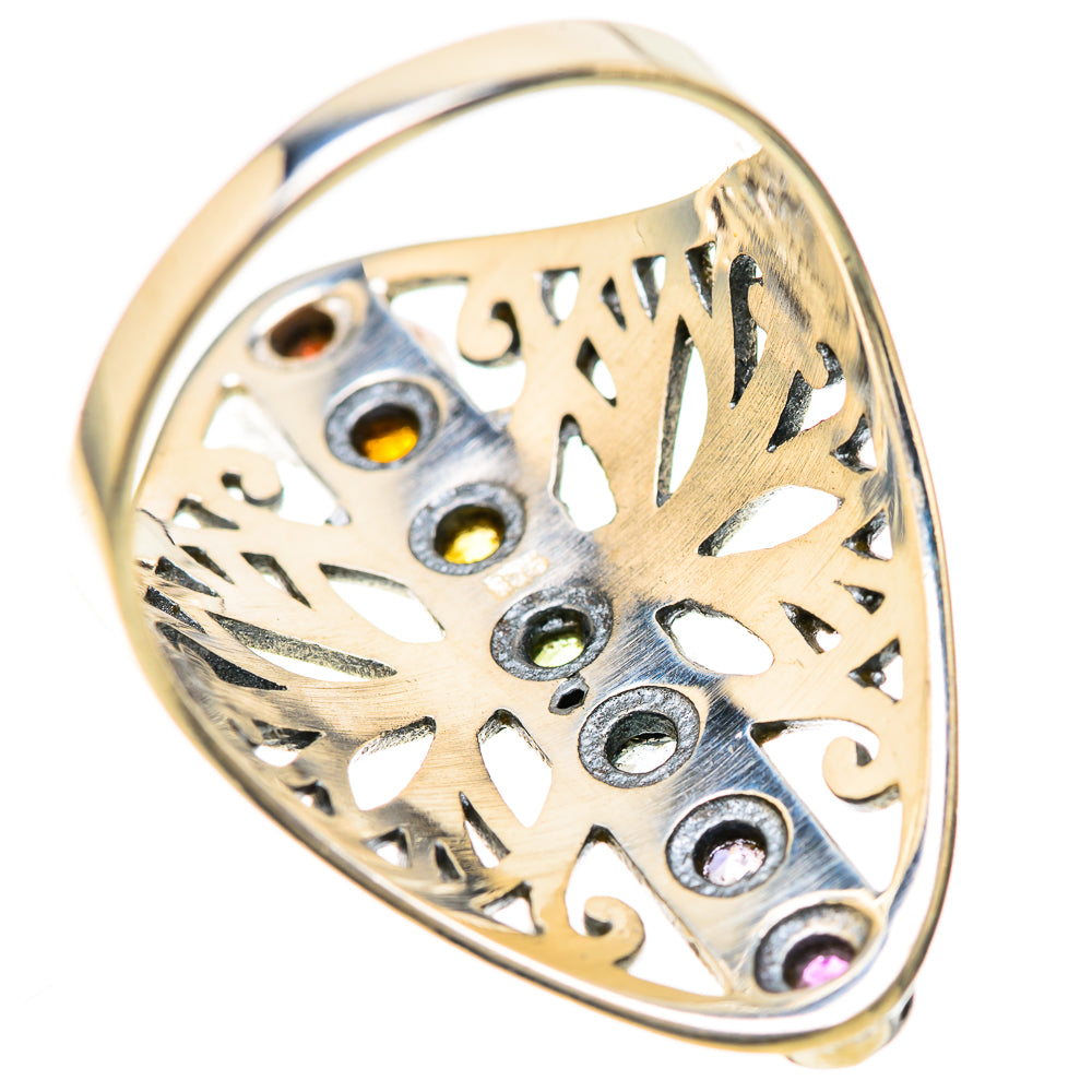 Multi-Stone Rainbow Chakra Rings handcrafted by Ana Silver Co - RING128494 - Photo 3