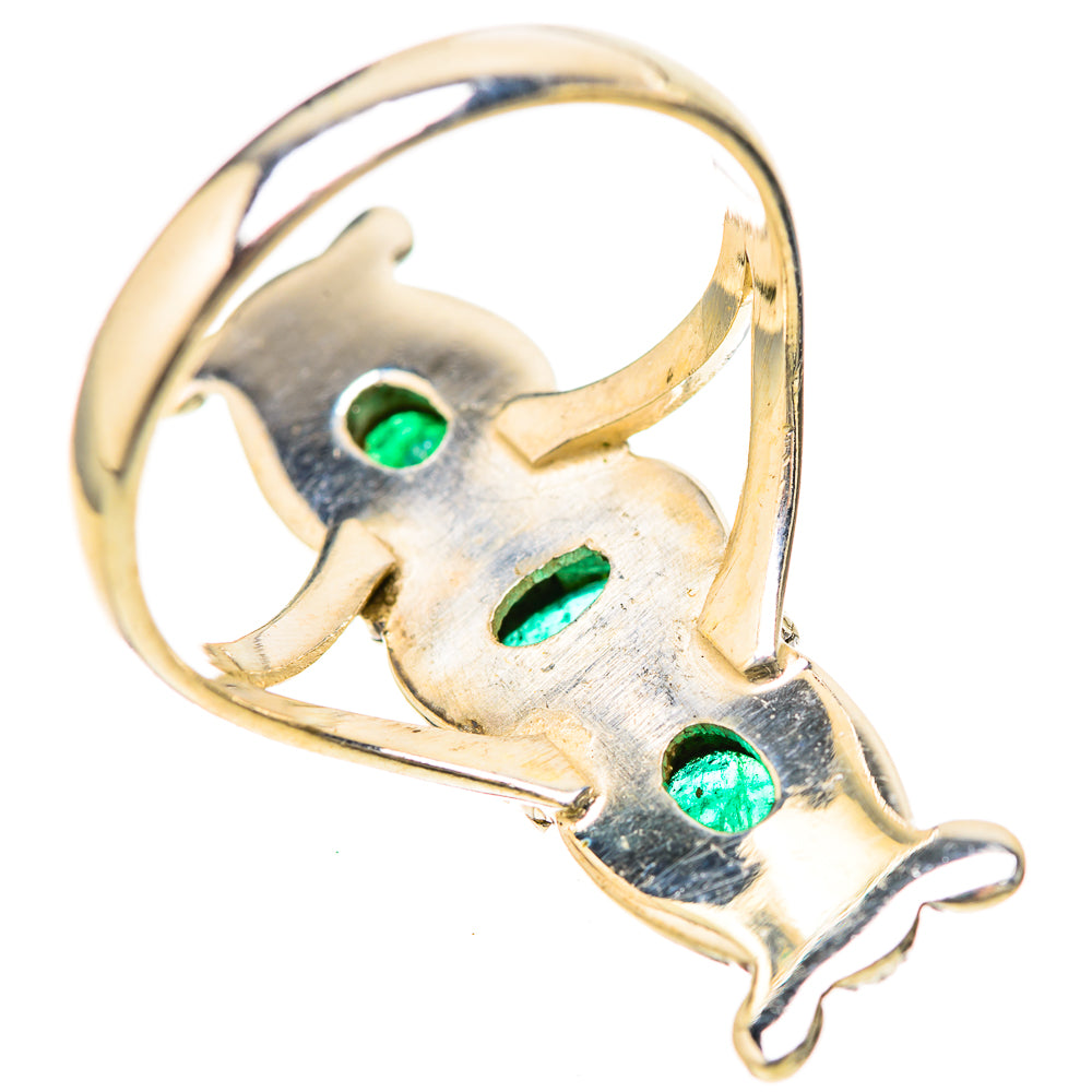 Zambian Emerald Rings handcrafted by Ana Silver Co - RING128508 - Photo 3