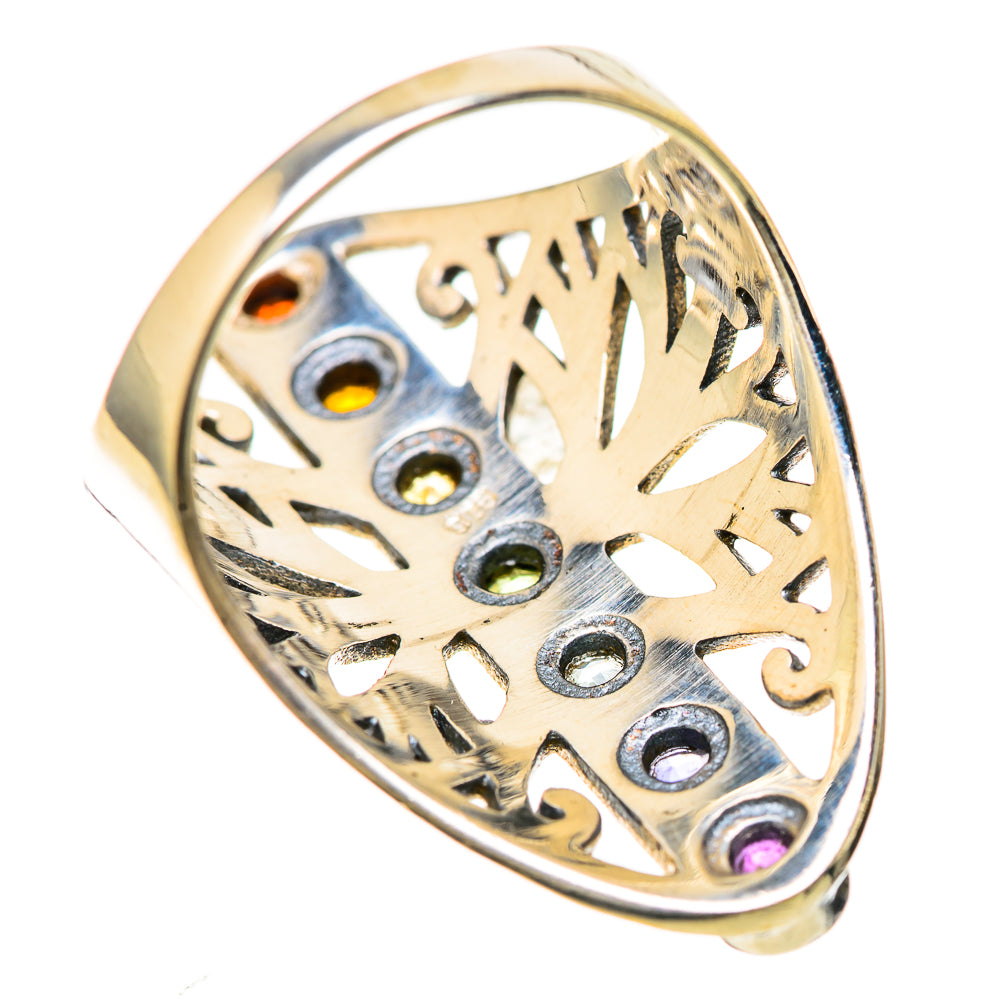 Multi-Stone Rainbow Chakra Rings handcrafted by Ana Silver Co - RING128518 - Photo 3