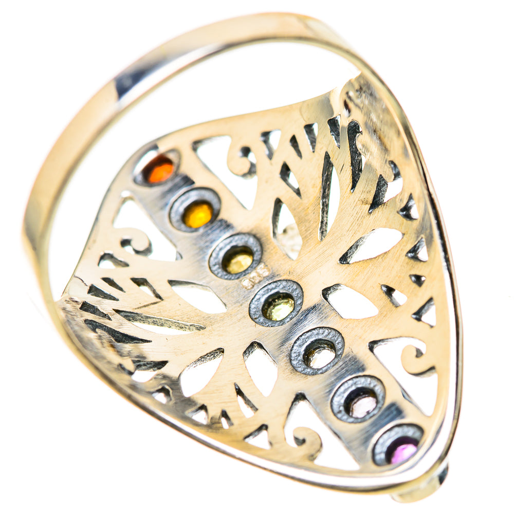 Multi-Stone Rainbow Chakra Rings handcrafted by Ana Silver Co - RING128519 - Photo 3