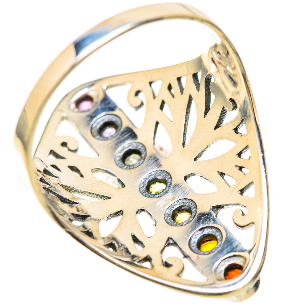 Multi-Stone Rainbow Chakra Rings handcrafted by Ana Silver Co - RING128562 - Photo 3