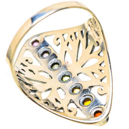 Multi-Stone Rainbow Chakra Rings handcrafted by Ana Silver Co - RING128562 - Photo 3