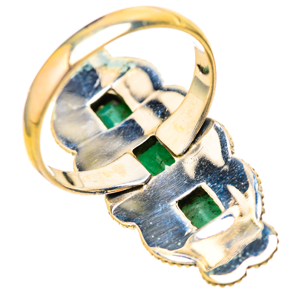 Zambian Emerald Rings handcrafted by Ana Silver Co - RING128594 - Photo 3